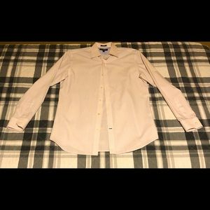 Medium white plaid banana republic LS Mens button up collar shirt.